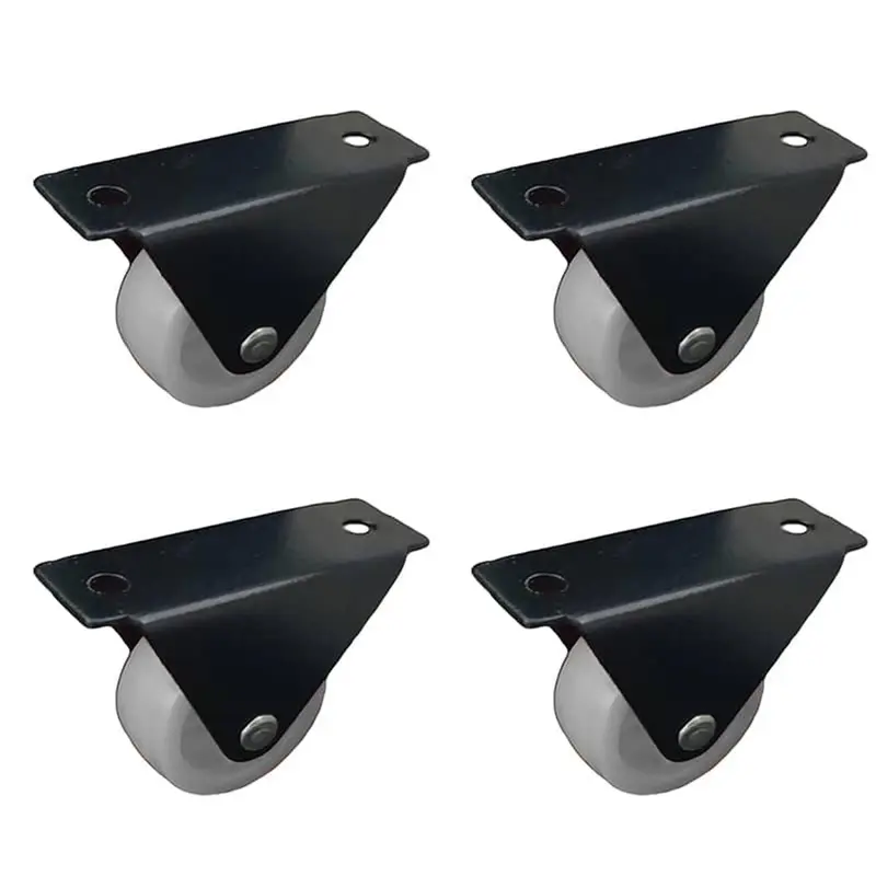 Ackwheel (A-27) Premium Quality 30mm Plate type Delrin Bearing Single Fix Castor Wheel - Pack of 4